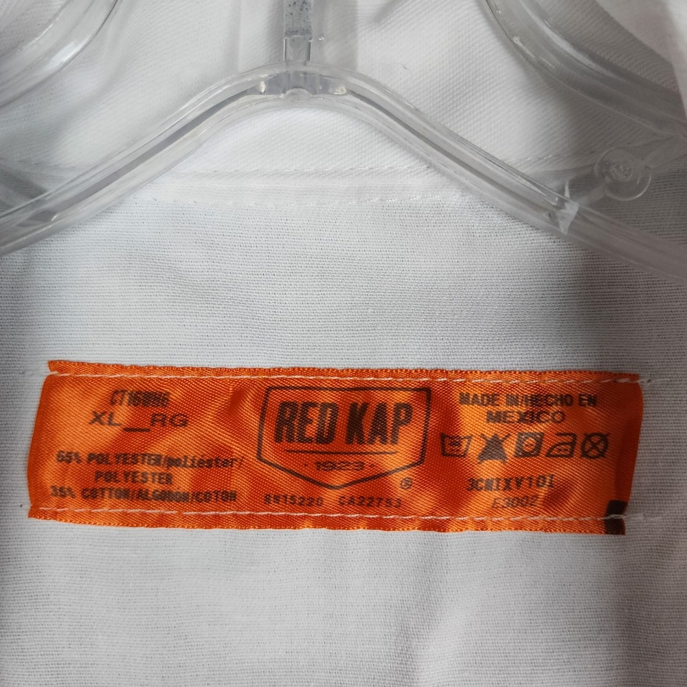 Red Kap Coverall Mens XL Regular White Long Sleeve Zip Front Workwear Utility - Picture 4 of 9